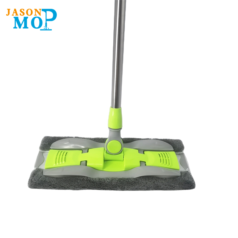 ジェイソン高品質アルミニウムモップマイクロファイバーステンレス鋼棒長くなったフラットモップの床の掃除